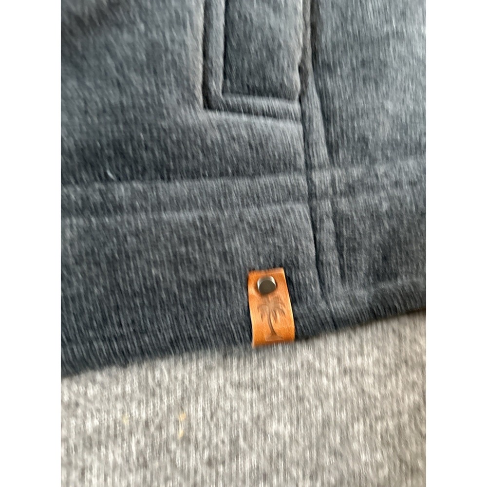 Tommy Bahama fleece jaxkect gray soft lining zip and button‎ large - Picture 2 of 9